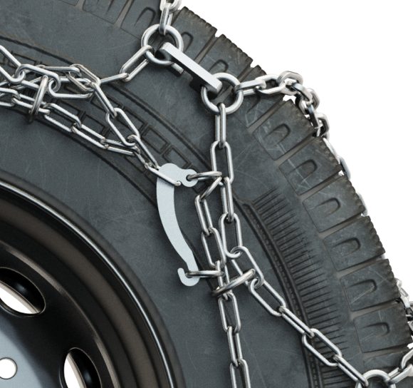 Système de fixation flanc chaîne neige roues jumelées camion 175-16