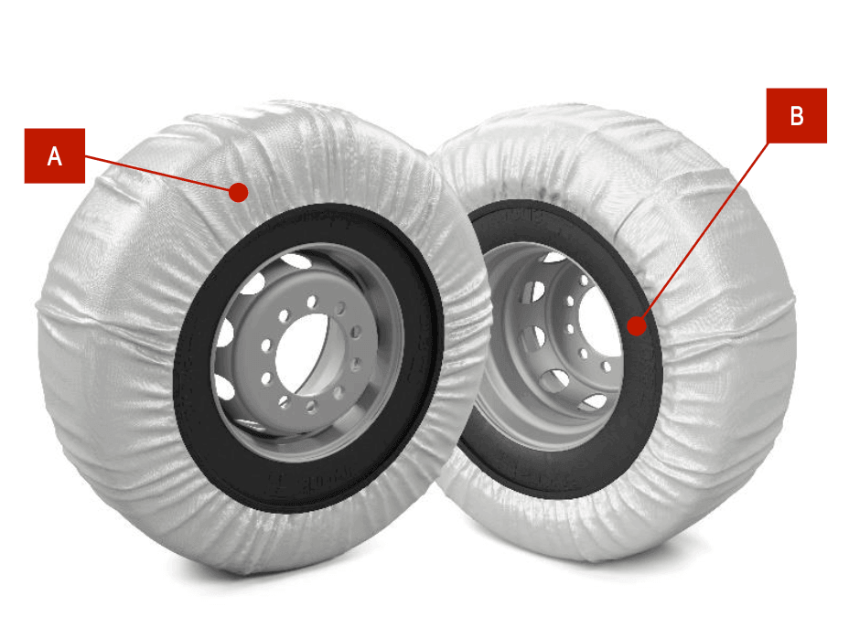 Chaussette à neige camion bus [dimension]